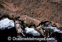 Freighter shipwreck, 'Korean Star', blown ashore and wrecked during a cyclone. Carnarvon, Western Australia.