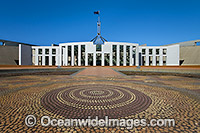 Parliament House, Capital Hill, Canberra. Parliament House is the meeting facility of the Parliament of Australia, situated in the Australian Capital Territory, Australia.