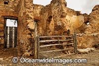Historic ruins of the old Silverton Hotel, built in 1884, situated in Silverton in outback New South Wales, Australia.