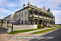 Royal Hotel, established in 1857. Originally named The Schnapper Point Hotel, but changed name in 1876 after it was visited by the second son of Queen Victoria, Prince Alfred the Duke of Edinburgh. Mornington, Mornington Peninsula, Victoria, Australia.