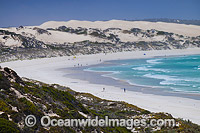 Coastal Seascape taken in the Coffin Bay National Park, showing the huge coastal sand dunes in the park. Eyre Peninsula, South Australia, Australia.