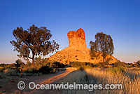 Chambers Pillar at sunset. Central Outback Australia